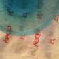 EXCELLENT CONDITION Vintage Venetian Blown Glass Aqua Swirl Dinner Plate - 9â