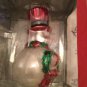NEW Radko Sparkle Bright Roly Poly Snowman Glass Ornament - 2012