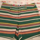 NEW Boden Striped Shorts w/ Contrast Band - US 2 / UK 6