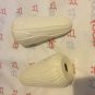 EXCELLENT CONDITION White Majolica Corn Design Salt & Pepper Shakers - 4.5”T