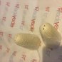 EXCELLENT CONDITION White Majolica Corn Design Salt & Pepper Shakers - 4.5&acirc;��T