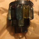 EXC COND Felipe Derflingher Glass & Wrought Iron 3-Tier Chandelier 7.5”W x 10”L