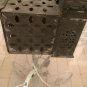 UNIQUE Punched/Pierced Tin Tabletop Candle Lantern Shaped Like a Building 12.5&acirc;��T