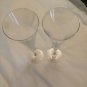 EXCELLENT CONDITION Pair Lenox Wedding Promises Crystal Champagne Flutes - 12âT