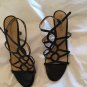 EXCELLENT CONDITION Circa Joan & David Black Patent Leather Cutout Sandals - 8