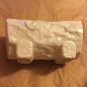 EXC CONDITION Vintage Matte White Pottery Planter in Shape of Log - 7”L x 4”H