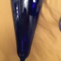 EXCELLENT CONDITION Pair (2) Artisan Hand Blown Cobalt Blue Wine Glasses - 8&acirc;��T