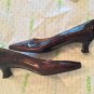 EXCELLENT CONDITION Stuart Weitzman Tortoise Patent Leather Low-Heel Pump - 9.5B
