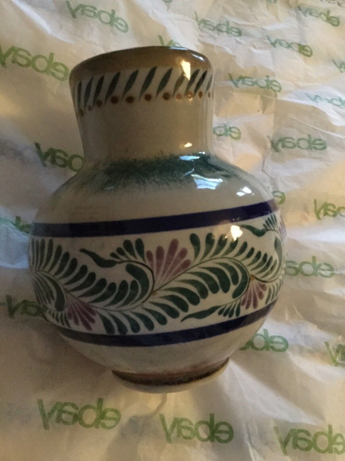 EXCELLENT CONDITION Erandi Tonala Mexico Art Pottery Vase - 7.5&acirc;��T