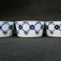 EXC COND Set 3 Vista Alegre Vouga Blue/ White Flower Pattern Ramekin - 4"W x 2”T