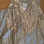 NEW J. Crew Metallic Khaki Pleated Scoop Neck Top - 10
