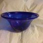 EXCELLENT CONDITION Handblown Cobalt Blue Bowl with Rolled Lip - 11”W x 5.5”T