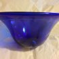 EXCELLENT CONDITION Handblown Cobalt Blue Bowl with Rolled Lip - 11&acirc;��W x 5.5&acirc;��T