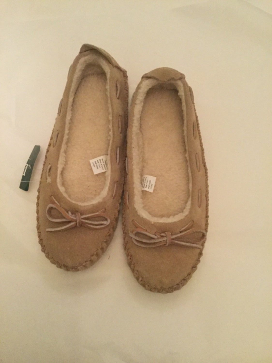 NEW Lands&acirc;�� End Suede Booties Lined w/ Shearling - 7