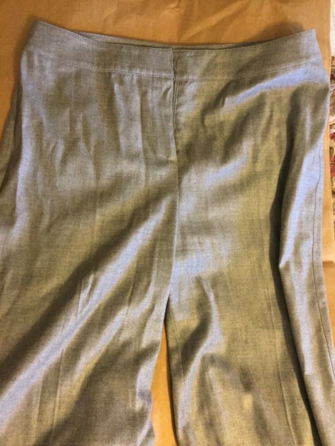 NEW St. John Classic Wool Blend Gray Flat Front Dress Pants - 4