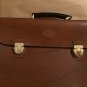 NEW Oroton Brown Leather Briefcase w/ Strap - 2.5”D x 10.5”H x 14.5”W