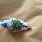 EXCELLENT COND Corrao Italy Hand painted Terra-cotta Pottery Bird Figurine - 5”L