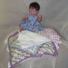 Doll's Quilt, Sheet & Mattress Set