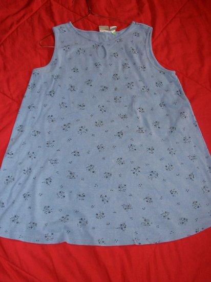 In Due Time Maternity Sleeveless Blue Shirt Size L