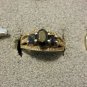 Triple oval sapphire in sterling ring size 5.5