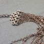 Modern Multistrand Silvertone Chain Bib Necklace