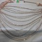 Modern Multistrand Silvertone Chain Bib Necklace