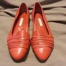 Nicole Red wrinkle leather flats 8.5