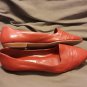 Nicole Red wrinkle leather flats 8.5
