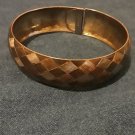 Vintage 14k gold and silver weave bangle
