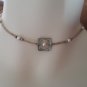 Vintage Glass microbead and freshwater pearl choker