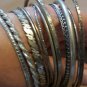 Bargain! ALL 12 Silvertone Bangle Bracelets