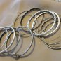 Bargain! ALL 12 Silvertone Bangle Bracelets