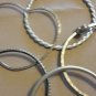 Bargain! ALL 12 Silvertone Bangle Bracelets