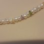 Vintage White Freshwater pearls necklace with gemstone chips