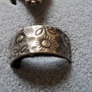 Vintage Sterling stamped sunflower band size 9