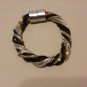 3 tone woven metal magnetic bracelet
