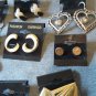 ALL 14 pairs Vintage pierced Earrings - dangles, studs, hoops