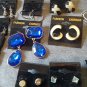 ALL 14 pairs Vintage pierced Earrings - dangles, studs, hoops