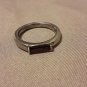 Vintage Garnet baguette in modern sterling size 6
