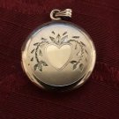 12k filled gold etched heart locket