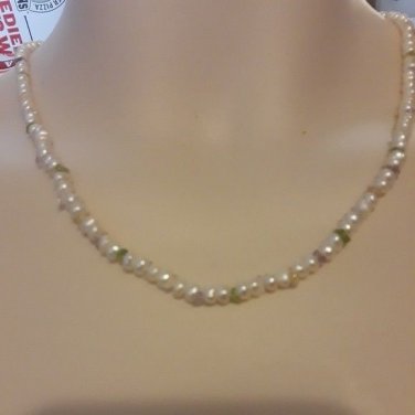 Freshwater pearls with gemstone chips - amethyst, topaz, peridot, citrine