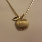 1950s Trifari Goldtone Apple Necklace with chain