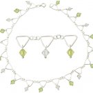 Austrian Crystal Beads Anklet. KSANKC22