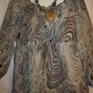 Women's Plus SizeGathered Neckline Top, Lauren Hancock, Sz 1X, $13.99