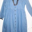 Women's Long Sleeve Blue Denim Shirt Waist Dress, Sz M, TY Wear., $17.99, Cute