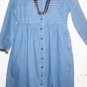Women's Long Sleeve Blue Denim Shirt Waist Dress, Sz M, TY Wear., $17.99, Cute