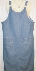 Women's Plus Size Long Blue Denim Jumper Dress, Sz 1X, Premier., $16.99, Cute