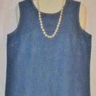Women's Plus Size Long Blue Denim Dress, Sz 16W, Studio Ease, $15.99, Nice