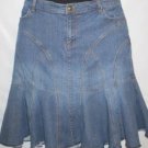 Women's Flared Blue Denim Skirt, Sz 14, Venezia, $17.99, Awesome!