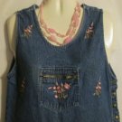 Women's Long Blue Denim Jumper Dress, Sz L, M.P.H. Blues., $15.99, Cute!